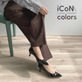 2024AW：iCoN COLORS：ポインテッドトゥ エナメル パンプス（C57171）ブラックE/mamian（マミアン）