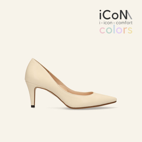 30%OFF：iCoN COLORS：ポインテッドトゥ スムース パンプス（C76533）チャイ/mamian（マミアン）