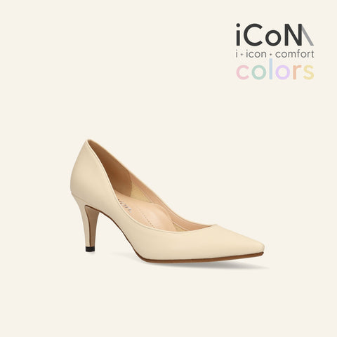 30%OFF：iCoN COLORS：ポインテッドトゥ スムース パンプス（C76533）チャイ/mamian（マミアン）