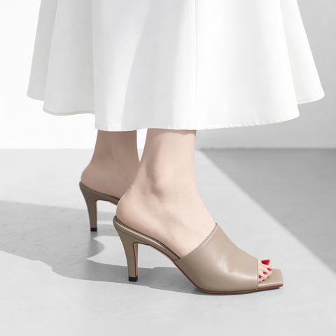 2026SS：シンプル スタイル ミュール（733）グレージュ