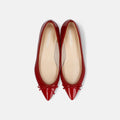 2025AWBI：ポインテッドトゥ フラット バレエシューズ（1333）レッドE/mamian（マミアン）