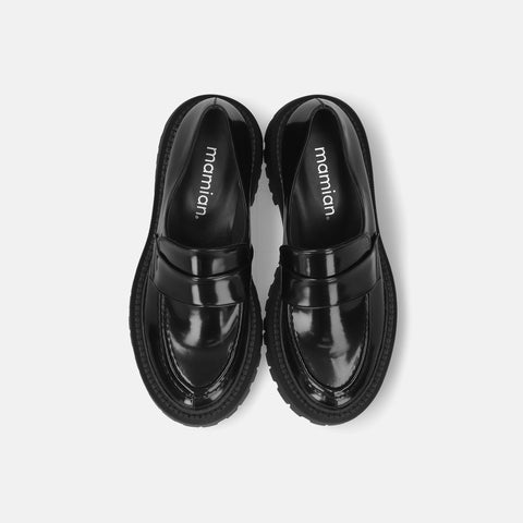 予約：トラックソール ローファー（m100014）ブラックG