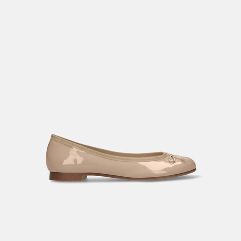 予約：2026AW：ラウンドトゥ バレエシューズ（m10201）ベージュE