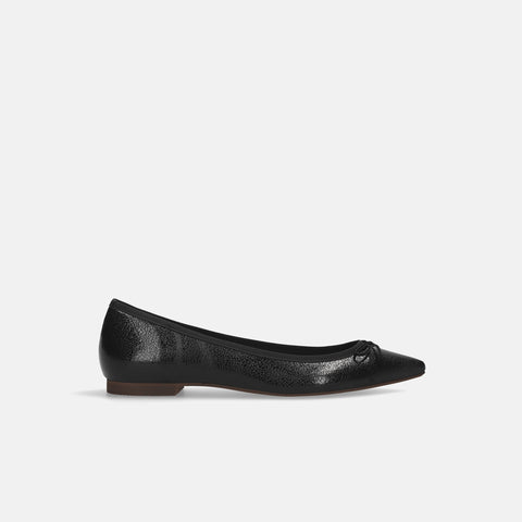 予約：2026AW：シャイニー バレエシューズ（m17012）ブラック/mamian（マミアン）