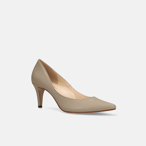 10% OFF: 2024SS: iCoN COLORS: Pointed Toe Smooth Pumps (C76533) Greige