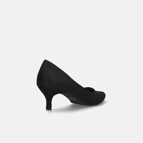 2025AW：ポインテッドトゥ スエードパンプス（m55225）ブラックS/mamian（マミアン）