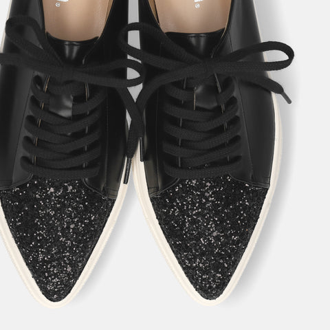 予約：グリッターコンビ スニーカー（m1004）ブラック/C